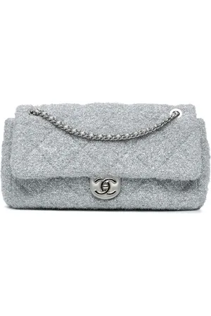CHANEL Bolsa crossbody Large Quilted Lurex Ground Control Pluto Glitter Flap 2017-2018