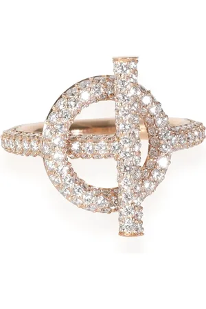 Hermès Anillo Echappee en oro rosa de 18kt con diamantes