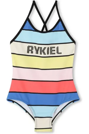 Sonia Rykiel Enfant Traje de baño con detalles del logo