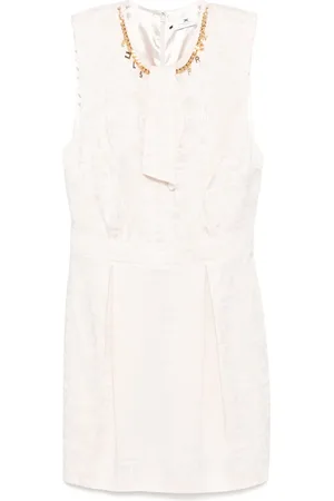 Elisabetta Franchi Vestido corto con letras en jacquard