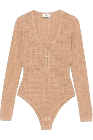 Elisabetta Franchi Body con logo en jacquard