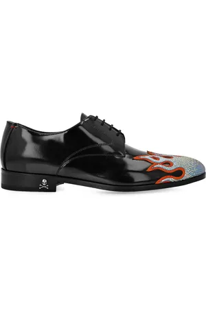 Philipp Plein Zapatos con agujetas y detalle de llamas