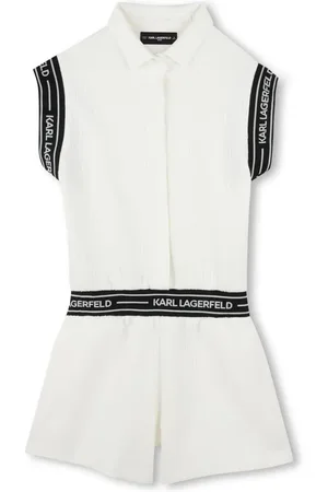 Karl Lagerfeld Jumpsuit corto con logo en jacquard