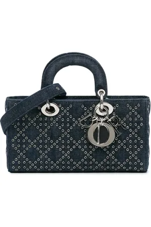 Dior Bolsa satchel Medium Denim Cannage Eyelet Lady D Joy 2022