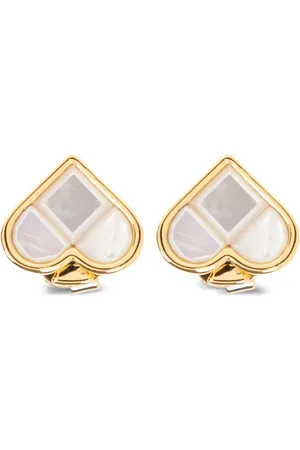 Kate Spade Aretes con piedra en forma de corazón