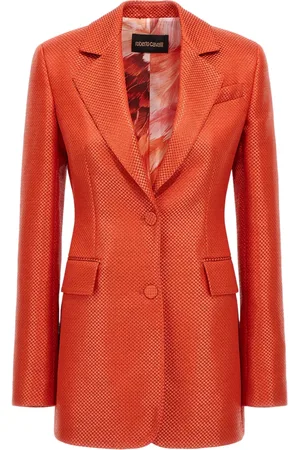 Roberto Cavalli Blazer texturizado con doble botonadura