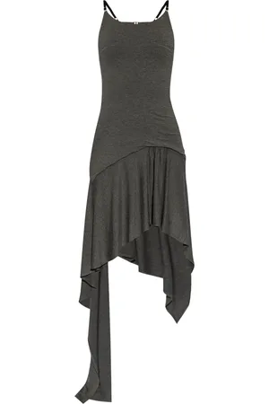The Attico Vestido con dobladillo de pañuelo de bolsillo