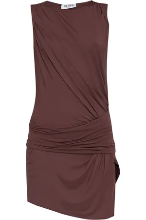 The Attico Vestido corto con diseño fruncido