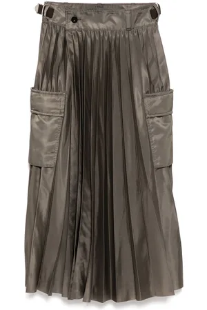 SACAI Falda con detalle plisado