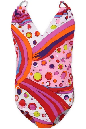 PUCCI Junior Traje de baño con estampado Marble
