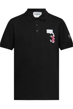 Iceberg Playera tipo polo con caricatura estampada