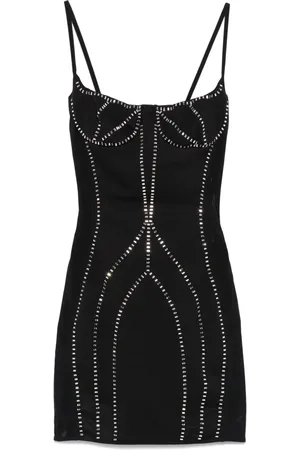 The Attico Vestido corto con tirantes finos