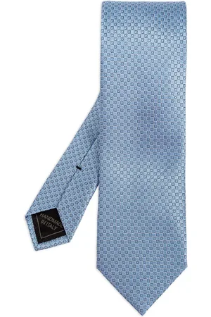 BRIONI Corbata de seda con motivo en jacquard