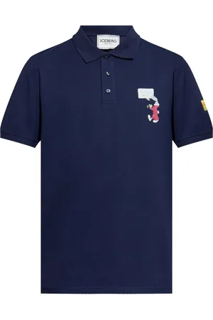 Iceberg Playera tipo polo con caricatura estampada