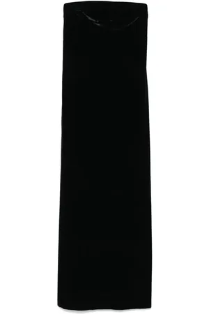 Norma Kamali Vestido midi de terciopelo