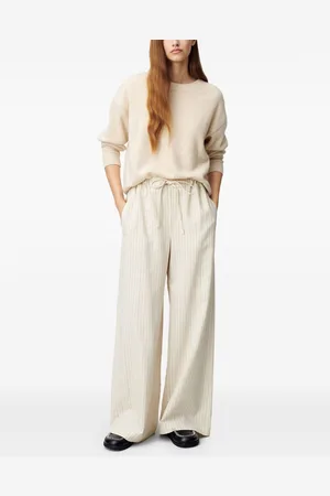 Claudie Pierlot Pantalones anchos con motivo de rayas