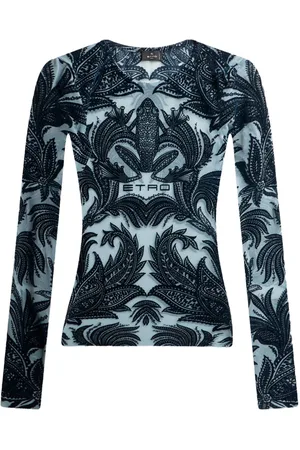Etro Top de tul afelpado