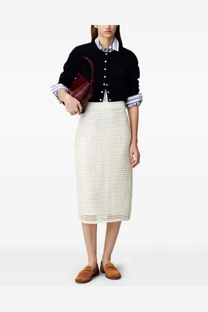 Claudie Pierlot Falda midi tejida en crochet