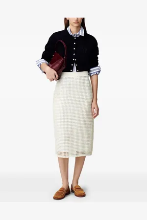 Claudie Pierlot Falda midi tejida en crochet