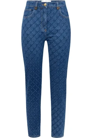 Elisabetta Franchi Jeans con estampado de rombos