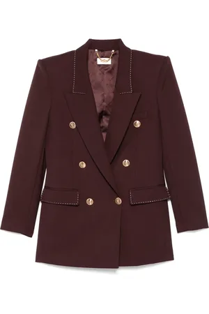 Elisabetta Franchi Blazer con costuras en contraste