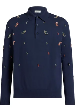 Etro Playera tipo polo con detalles de cristal