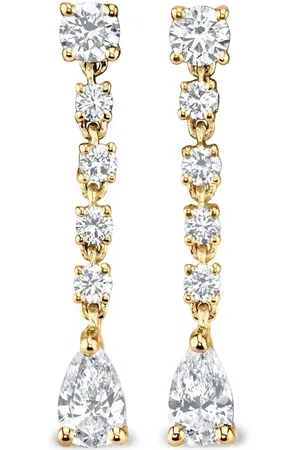 Anita Aretes Rope pequeños en oro amarillo de 18kt con diamantes