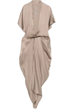 Rick Owens Vestido midi con diseño cruzado