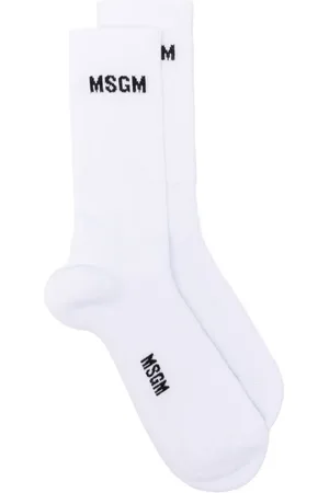 Msgm Calcetines con logo en jacquard