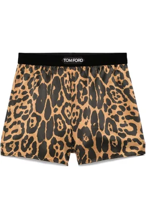 Tom Ford Bóxer con estampado de leopardo
