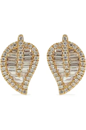 Anita Aretes pequeños en oro rosa de 18kt con diamantes