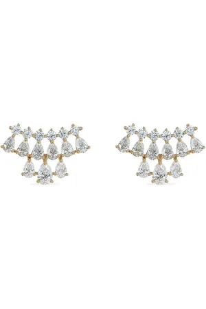 Anita Aretes Daphne en oro amarillo de 18kt con diamantes