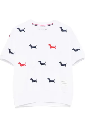 Thom Browne Playera con logo del perro Hector bordado