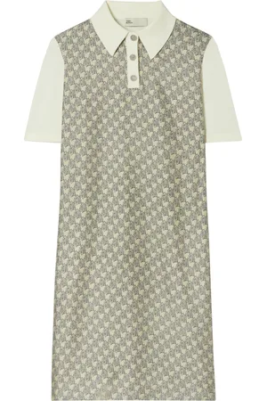 Tory Burch Vestido estilo playera tipo polo de seda