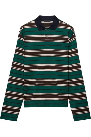Prada Playera tipo polo con rayas estampadas