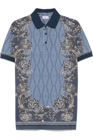 Etro Playera tipo polo con estampado de cachemira