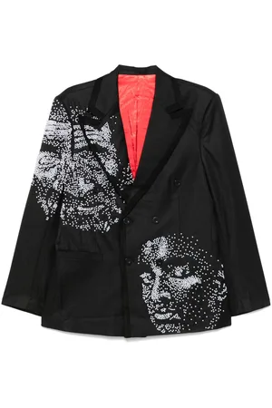KIDSUPER STUDIOS Blazer con motivo de caras