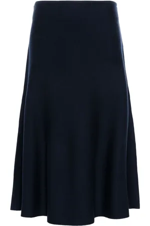Khaite Falda tejida con dobladillo peplum
