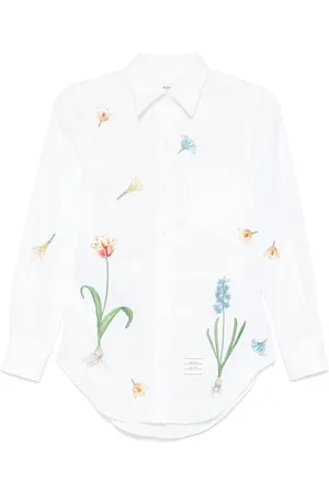 Thom Browne Camisa con bordado floral