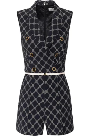 Elisabetta Franchi Jumpsuit con motivo de rombos