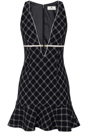 Elisabetta Franchi Vestido con estampado de rombos