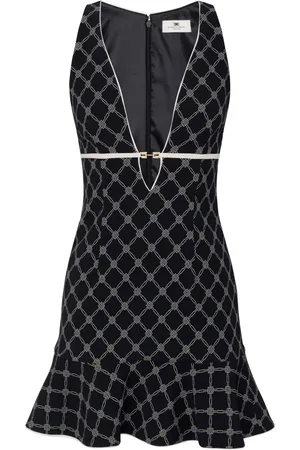 Elisabetta Franchi Vestido con estampado de rombos