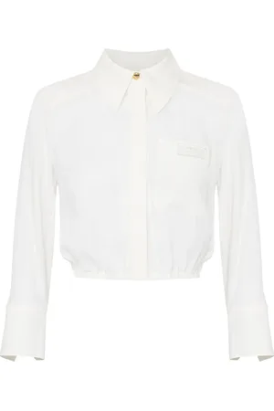 Elisabetta Franchi Blusa corta de georgette