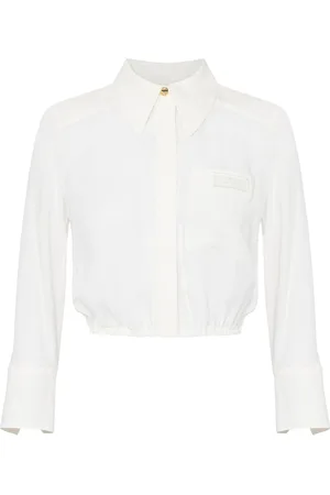 Elisabetta Franchi Blusa corta de georgette