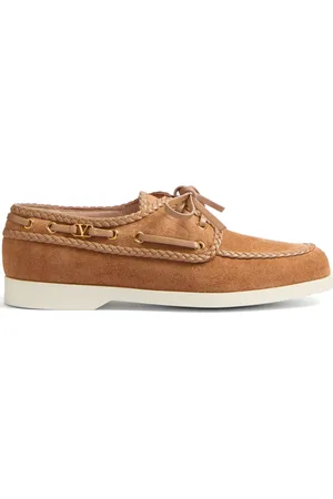 VALENTINO GARAVANI Zapatos top sider con bordes trenzados