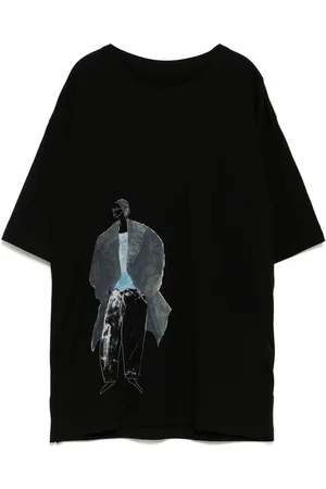 YOHJI YAMAMOTO Playera con estampado gráfico