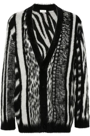 Saint Laurent Cárdigan con motivo Jungle