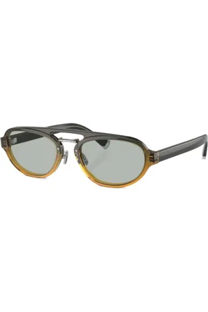 Brunello Cucinelli Lentes de sol con armazón ovalada