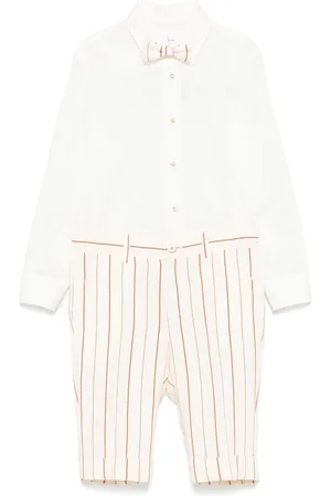 COLORICHIARI Set de camisa y shorts con rayas estampadas