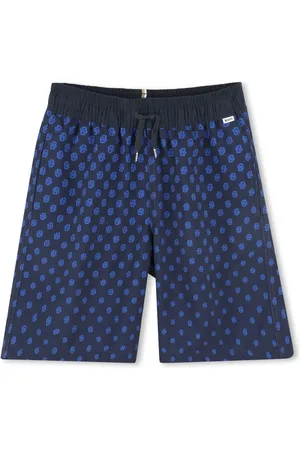 HUGO BOSS Shorts de playa con monograma estampado
